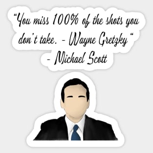 The office quote of a quote Sticker